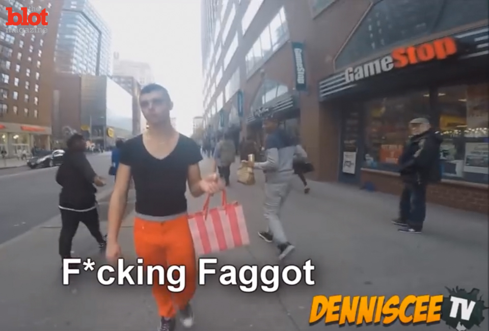"Walking Around NYC" videos are as annoying as the Ice Bucket Challenge, but one of a man walking around dressed as a cartoonish homosexual is too much. 