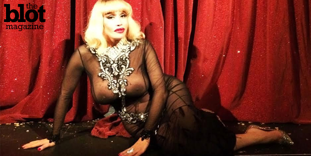 In Paris for a private Fashion Week dinner party, Gazelle Party took in the unforgettable burlesque boat show of transgender goddess Allanah Starr.  (Photo by Gazelle Paulo)