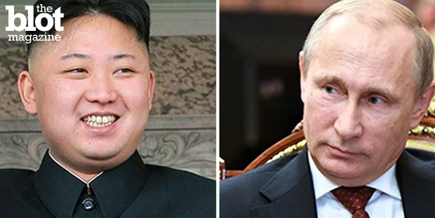 Russian President Vladimir Putin invited North Korean dictator Kim Jong-un to WWII 70th anniversary events in Moscow. Yeah, we're scratching our heads, too. (YouTube photo)