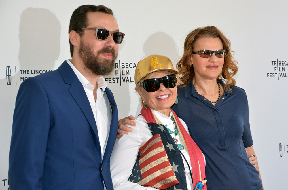 Director Eric Weinrib, Barr and Sandra Bernhard. (Photo by Dorri Olds)