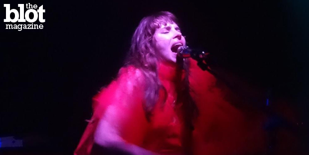 Led by Teri Gender Bender, Le Butcherettes is known for being wild live, and our Jason Gross caught the Mexican punk outfit in the act Monday in New York. (Photo by Jason Gross)
