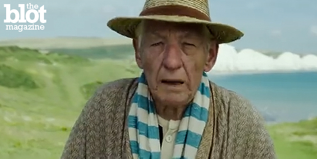 July's movies run the gamut from Robin Williams' touching final role in 'Boulevard' to Ian McKellen, above, as an elder 'Mr. Holmes' to scrappy 'Minions' and more. (Photo from 'Mr. Holmes' trailer)
