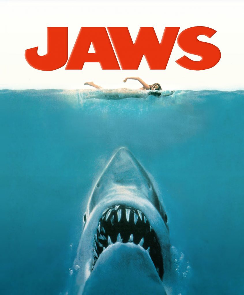 The poster for Steven Spielberg's 'Jaws,' which celebrates its 40th anniversary this summer. (Wikipedia photo)