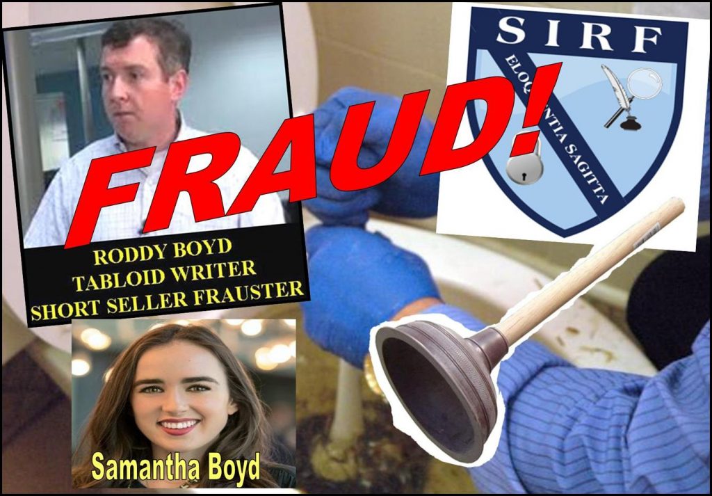 Tabloid Writer Roddy Body, SHAM Southern Investigative Reporting Foundation, A Plunger In A Clogged Toilet 