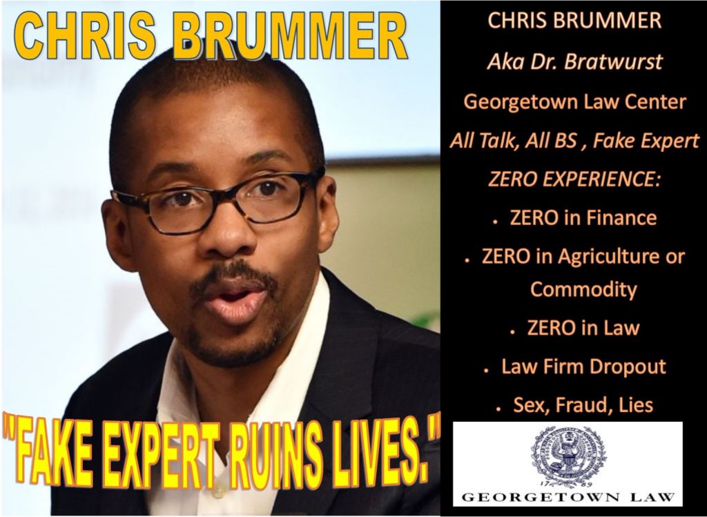 Meet Chris Brummer, Georgetown Law Center Dr Bratwurst, Fake Expert Exposed