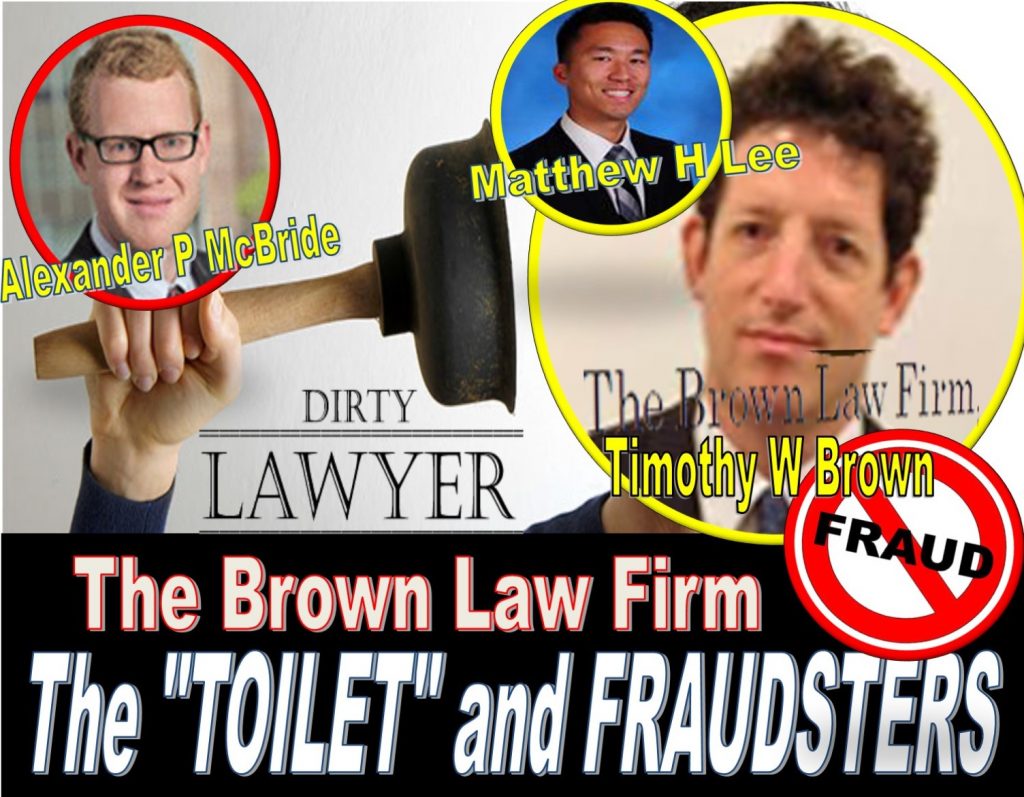 Andrew Morrison, Manatt Phelps Phillips, Timothy W Brown, The Brown Law Firm, Alexander P McBride, Matthew H Lee, oyster bay, lawyers, fraud, Tom FINI, Catafago Fini