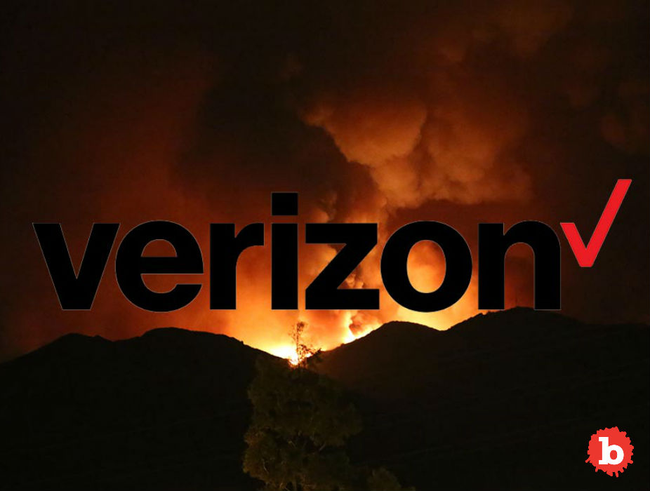 Evil Verizon Throttles Firefighters Fighting Wildfires