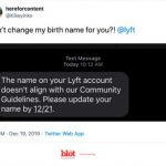Lyft Pisses Off Users With Questionable Handles and Names