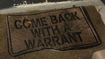Florida Home Doormat Says Get a Warrant, Police Oblige